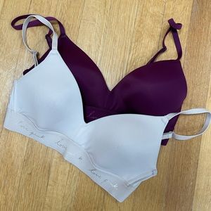 Two (2) PINK Wear Everywhere Wireless Lightly Lined Bras